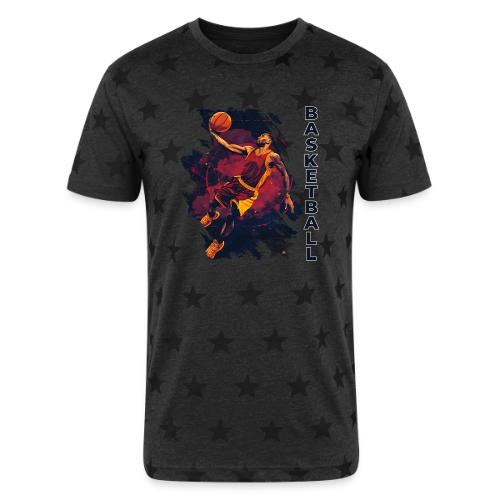 Basketball Charge - Unisex Adult Star Printed T-Shirt