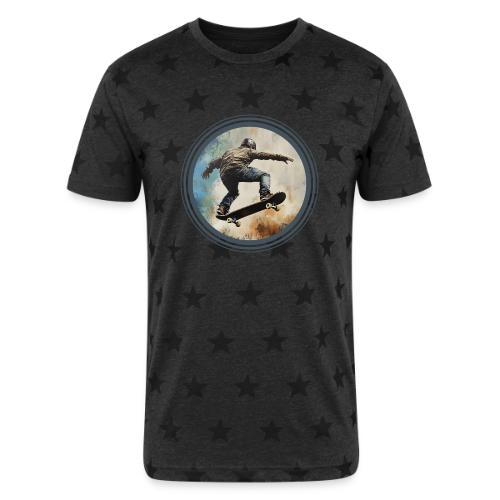 Skateboarding Energy - Unisex Adult Star Printed T-Shirt