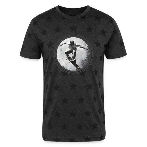 Skateboarding Vibes Only - Unisex Adult Star Printed T-Shirt
