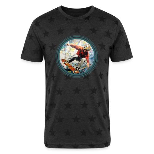 Skateboarding Fuel - Unisex Adult Star Printed T-Shirt