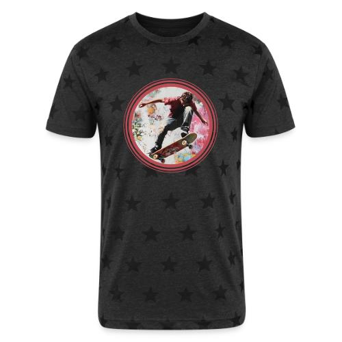 Skateboarding Soul - Unisex Adult Star Printed T-Shirt