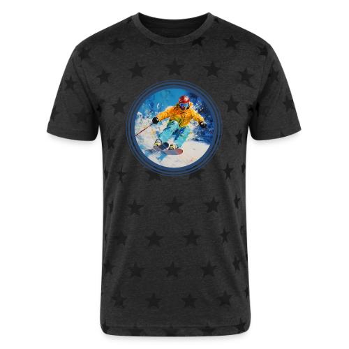 Born for Skiing - Unisex Adult Star Printed T-Shirt