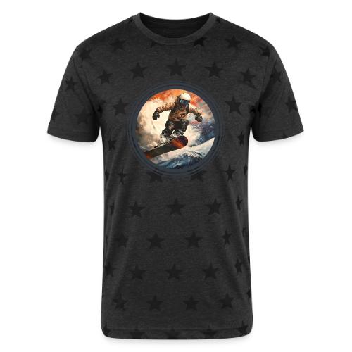 Snowboarding Elevation - Unisex Adult Star Printed T-Shirt