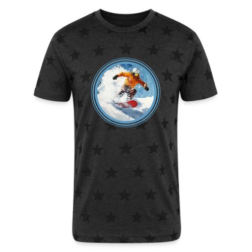 Snowboarding Edge - Unisex Adult Star Printed T-Shirt