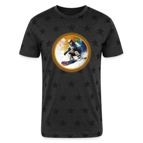 Snowboarding Dreams - Unisex Adult Star Printed T-Shirt
