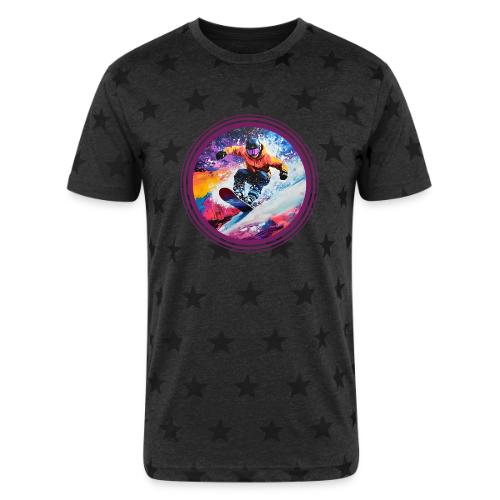 Snowboarding Spirit - Unisex Adult Star Printed T-Shirt