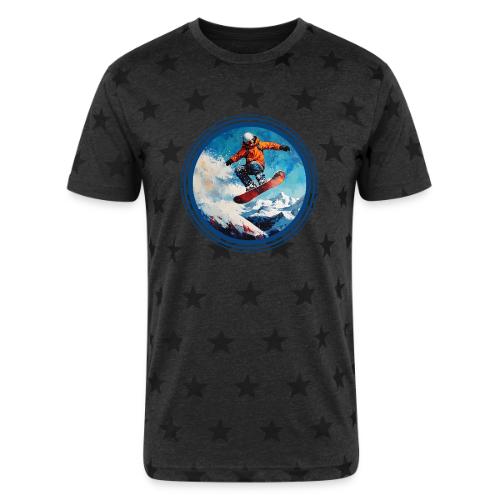 Snowboarding Vibes - Unisex Adult Star Printed T-Shirt