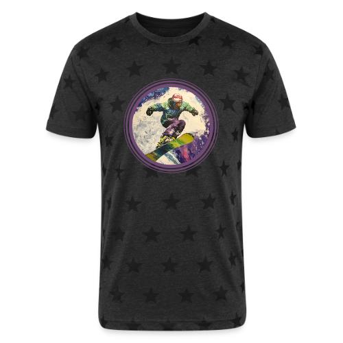Snowboarding Soul - Unisex Adult Star Printed T-Shirt