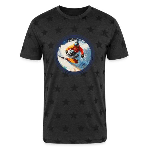 Snowboarding Rebel - Unisex Adult Star Printed T-Shirt