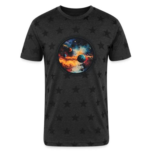 Cosmic Brush Planets - Unisex Adult Star Printed T-Shirt