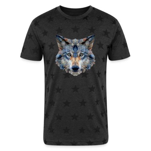 Wolf: Chromatic Wild Gaze - Unisex Adult Star Printed T-Shirt