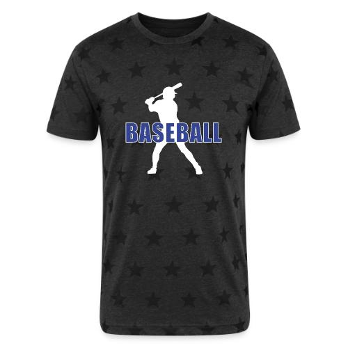 Classic Baseball Swing - Unisex Adult Star Printed T-Shirt