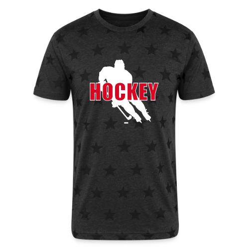 Power Play Hockey - Unisex Adult Star Printed T-Shirt