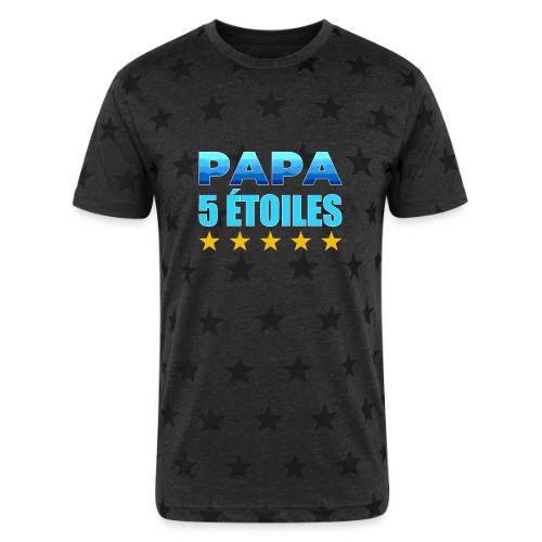 Five-Star Dad - Unisex Adult Star Printed T-Shirt