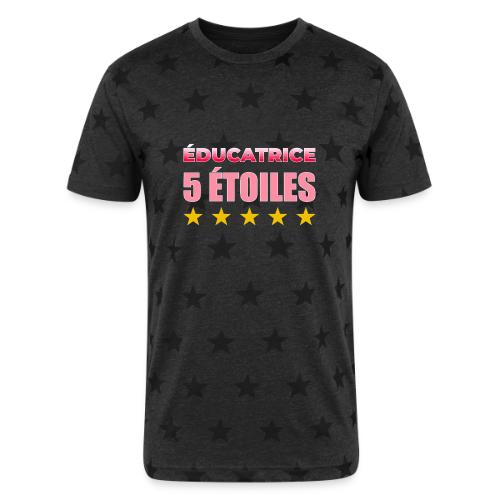 Éducatrice 5 Étoiles - Unisex Adult Star Printed T-Shirt
