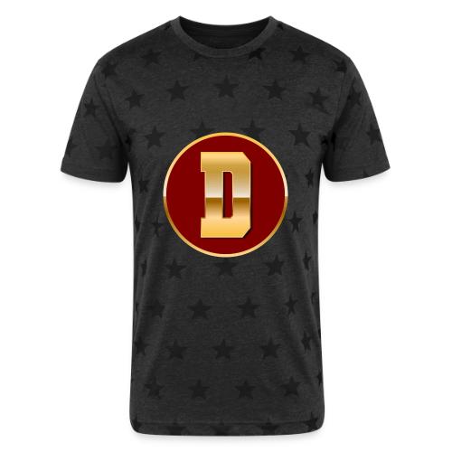 Letter D – Capital Varsity Alphabet Monogram - Unisex Adult Star Printed T-Shirt