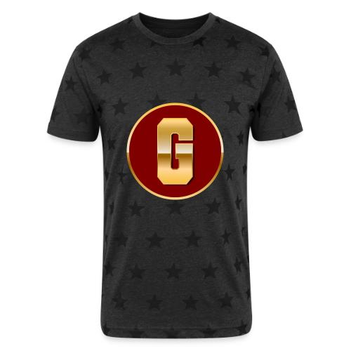 Letter G – Capital Varsity Alphabet Monogram - Unisex Adult Star Printed T-Shirt