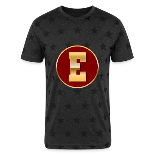 Letter E – Capital Varsity Alphabet Monogram - Unisex Adult Star Printed T-Shirt