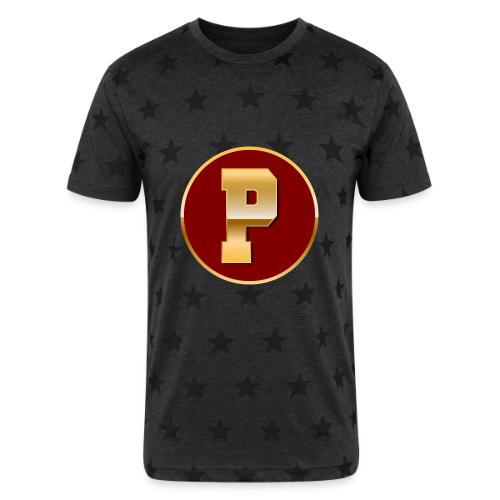 Letter P – Capital Varsity Alphabet Monogram - Unisex Adult Star Printed T-Shirt