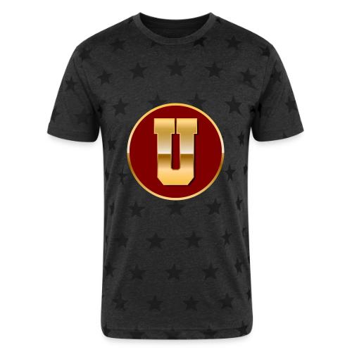 Letter U – Capital Varsity Alphabet Monogram - Unisex Adult Star Printed T-Shirt