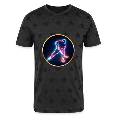 Golden Neon Hockey - Unisex Adult Star Printed T-Shirt