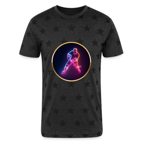Hockey: Neon Ice Strike - Unisex Adult Star Printed T-Shirt