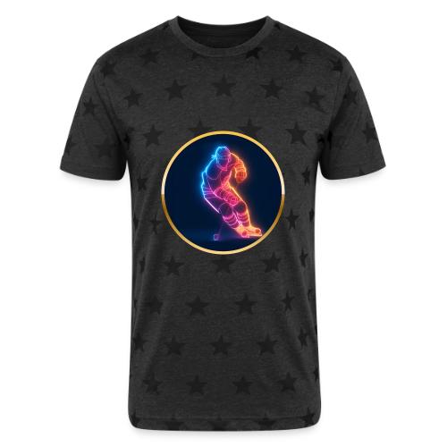 Hockey: Neon Hockey Sketch - Unisex Adult Star Printed T-Shirt