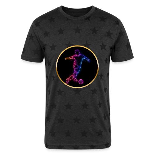 Neon Soccer Flow - Unisex Adult Star Printed T-Shirt