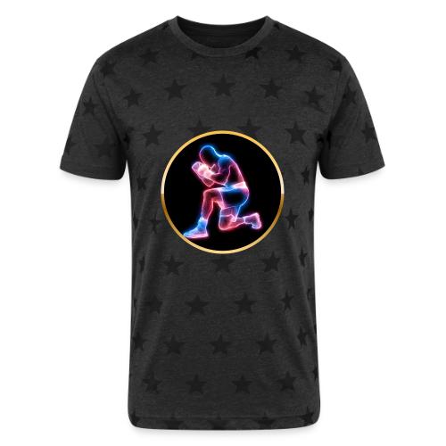Neon Boxing Focus - Unisex Adult Star Printed T-Shirt