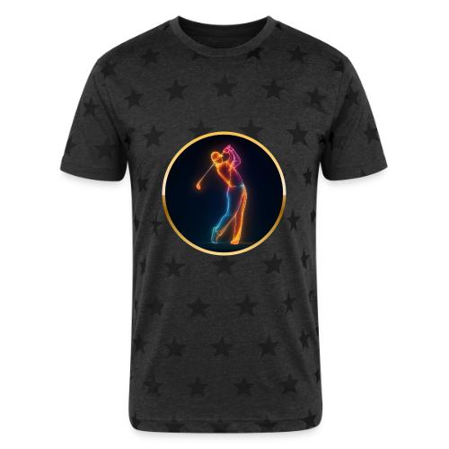 Neon Golf Motion - Unisex Adult Star Printed T-Shirt