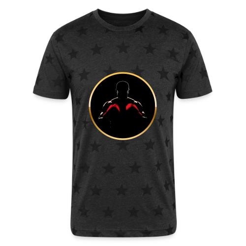 Boxing: Gold Core Muscle - Unisex Adult Star Printed T-Shirt