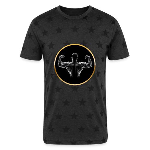 Bodybuilding: Golden Back Power - Unisex Adult Star Printed T-Shirt