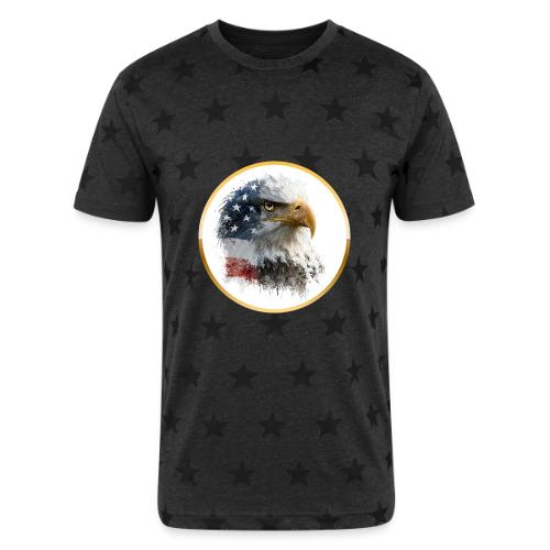 USA: Patriot Wing Emblem - Unisex Adult Star Printed T-Shirt