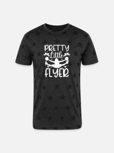 Pretty little flyer - Unisex Adult Star Printed T-Shirt - charcoal star