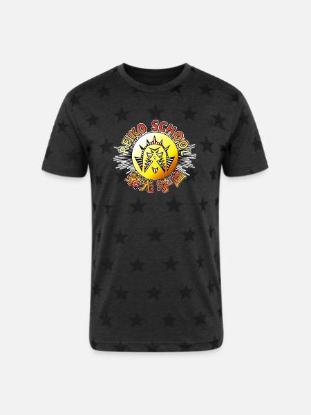 Reiko Daybreak School Emblem Sunrise - Unisex Adult Star Printed T-Shirt - charcoal star