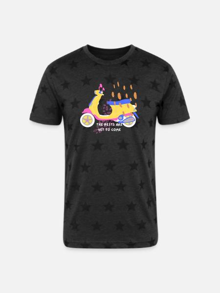 The_Bests_Are_Yet_To_Come - Unisex Adult Star Printed T-Shirt - charcoal star 