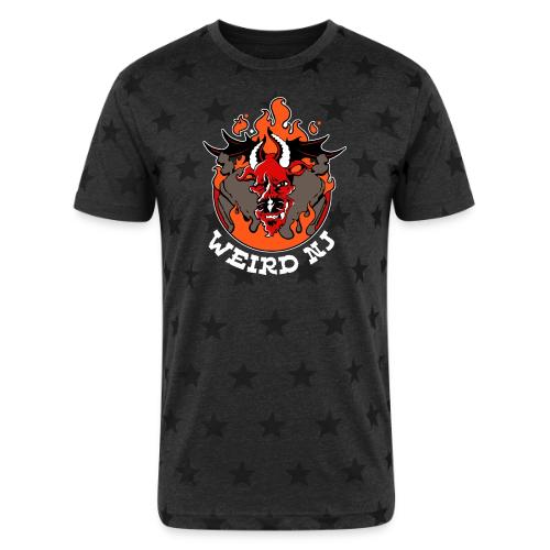 Wicked Jersey Devil with Flames & Tombstones - Unisex Adult Star Printed T-Shirt