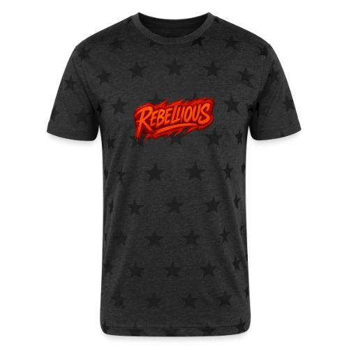Rebellious Graffiti Neon Orange Streetwear T-Shirt - Unisex Adult Star Printed T-Shirt