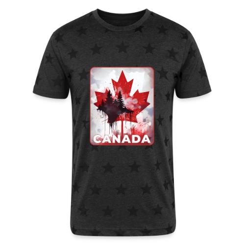 Canada's Maple Leaf Pride - Unisex Adult Star Printed T-Shirt