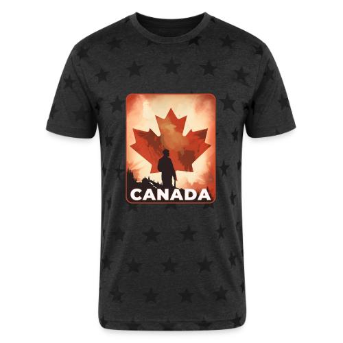 Canada Stands Tall - Unisex Adult Star Printed T-Shirt