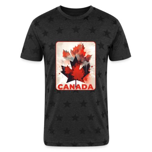 Canada Inked Leaf - Unisex Adult Star Printed T-Shirt
