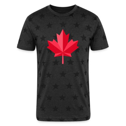 Canadian red maple leaf - Unisex Adult Star Printed T-Shirt