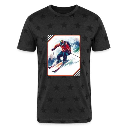 Skiing is Life - Unisex Adult Star Printed T-Shirt