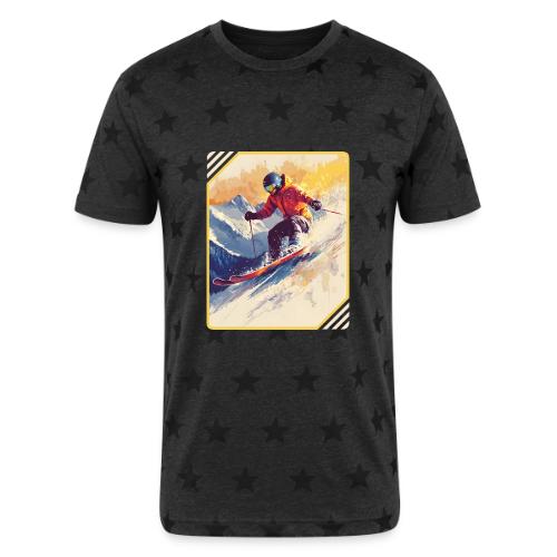Skiing Through Snow Dreams - Unisex Adult Star Printed T-Shirt