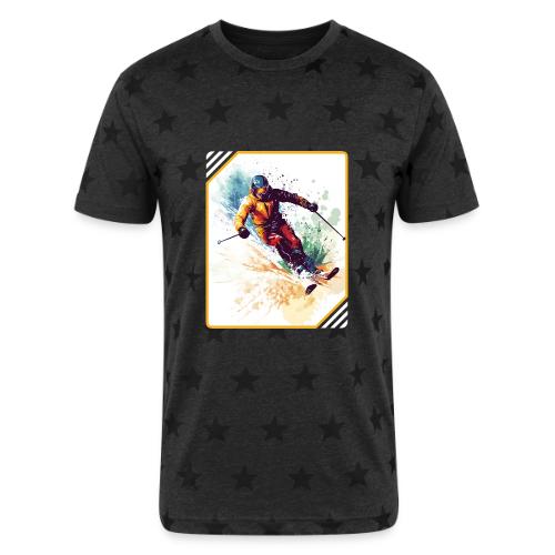 Winter Skiing Escape - Unisex Adult Star Printed T-Shirt
