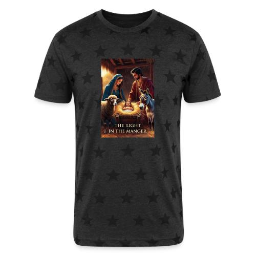 Nativity Manger T-Shirt - Unisex Adult Star Printed T-Shirt