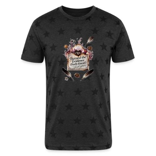 Burned the Evidence (Feels Great) T-Shirt - Unisex Adult Star Printed T-Shirt