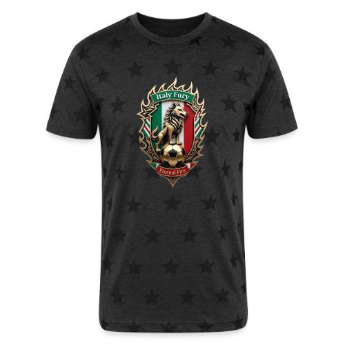 Italy Wolf Fury T-Shirt, Italian Flag Pride Gift - Unisex Adult Star Printed T-Shirt
