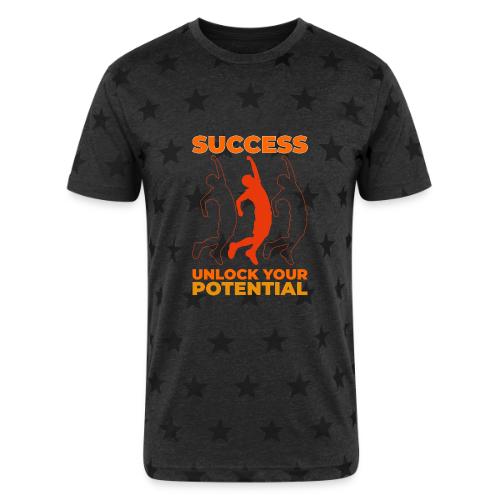 Unlock Success - Unisex Adult Star Printed T-Shirt