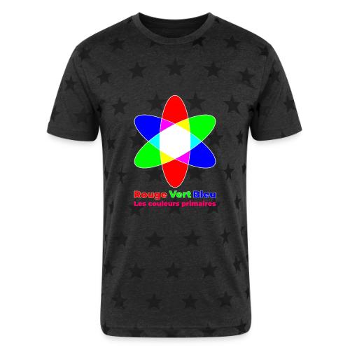 RGB Primary Colors - Unisex Adult Star Printed T-Shirt